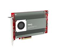 TEKQ Databank M4 Support de Carte d'extension SSD M.2 4 Ports PCIe 3.0 x 16, Carte Adaptateur PCIe, jusqu'à 32 to de Carte contrôleur Raid Broadcom PEX-8724, Support de Carte mère sans Bifurcation