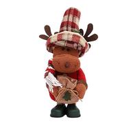 Teksome Animaux en Peluche de Noël, décor du Père Noël | Figurine de Renne du Père Noël en Peluche | Décor de Bureau en Peluche de Vacances, Fournitures de fête en Peluche à Collectionner pour