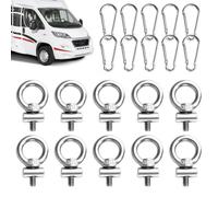 Teksome Attache Rail Œillet d'ancrage,Montage Rail Vertical à Oeil d'Arrimage - Accessoires pour Cordages et Ancrages Canoë Kayak Camping Car Tentes Bateaux Pêche