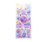 Teksome Autocollant Mignon,Design en Relief 3D en PVC de Format Mini avec Remplissage d'Eau - Petite Décalcomanie D'Eau 3D | pour Mur, Guitares, Valises, Bagages, Carnet, Lunettes, Tablette