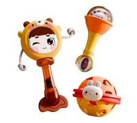 Teksome Baby Rattle Toy, Kids Rattle Toys | Tambour de cloche de main drôle | Activité de développement de la petite enfance éducative, un ensemble de jouets apaisant pour les tout-petits pour se