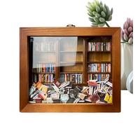 Teksome Bibliothèque Anxieties | Shake Away Your Anxieties | Vitrine en Bois pour Les Amateurs de Livres, Cadeaux d'anniversaire Uniques et créatifs