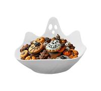 Teksome Bol À Bonbons Fantôme Halloween - Plateau de Découpe Fantôme Gothique | Vaisselle Décorative Stable pour Fromage Apéritif Charcuterie Salade Desserts Fruits Cuisine