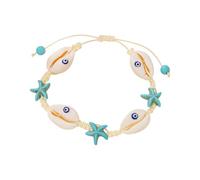 Teksome Bracelet de cheville bohème pour femme, réglable, étanche, coquillage, bijoux de plage, mode féminine élégante pour festival, croisière, tropical, Refer to description, Coque, Unisexe
