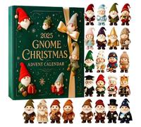 Teksome Calendrier De L'Avent De Noël 2025 | Ornement En Acrylique 2D | Compte À Rebours 24 Jours Avec Petit Gnome Pendentif - Pour Hommes Femmes Adolescents Famille Et