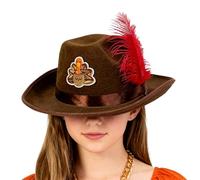 Teksome Chapeau De Cowboy | Accessoire De Tête Pour Déguisement De Thanksgiving,Chapeau de Festival de Musique | Pour Adultes Amateurs De Cosplay Fêtes Événements Thématiques Festivals Musicaux