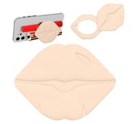 Teksome Coque De Téléphone Avec Porte-Rouge À Lèvres - Dispositif En Silicone À Rotation 360 Degrés Avec Miroir,Porte-Brillant À Lèvres En Silicone,Pour Voyage Famille Femmes Fille Mère Amie