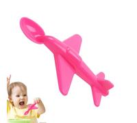 Teksome Cuillères de dessin animé pour enfants, cuillères réutilisables pour enfants,Accessoires de table cuillère à soupe pour enfants | Cuillère pour enfants en forme de petit avion de dessin animé,
