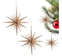 Teksome Décorations Étoiles pour Arbre De Noël | 2 Pièces Ornement Étoile à Paillettes,Décoration de Fête pour Petits Espaces Maison Chambre Cuisine École Magasin