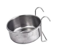 Teksome Distributeur de Nourriture pour Cage à Oiseaux,Bols pour Oiseaux et Accessoires en Inox | Plateau en Acier Inoxydable Anti-Renversement avec Distributeur d'Eau pour Voyage et Habitat Perruches