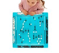 Teksome Ensemble d'échecs en noir et blanc, échec portable ensemble pour les - Board d'échecs multifonctionnel Toys éducatifs - Connexion en chaîne Puzzle éducatif, portable 2 joueurs interactifs pour