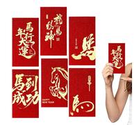 Teksome Enveloppes chinoises pour argent - Poche motif cheval, nuage de bon augure 2026 - Enveloppes rouges pour garçon, fille, adulte, famille, fête d'anniversaire, pendaison de crémaillère, hiver