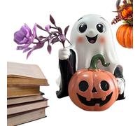 Teksome Figurine du Fantôme | Sculpture de Fantôme avec - Petite Figurine en Résine d'halloween pour Cheminée Chambre Fête Intérieur Extérieur Table Cuisine Porche Bibliothèque