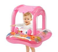 Teksome Flotteur pour Piscine Bébé | Aide à la Nage Gonflable pour Tout-Petits - Flotteur Cartoon Bébé avec Abri de Protection UV pour Garçons et Filles Jeux d'eau Extérieur Nage Plage Lac Piscine