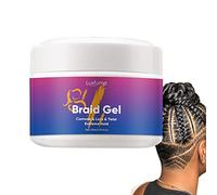 Teksome Gel coiffant pour Tresse | 250 ML de Gel Capillaire Brillant et revitalisant | Extra Hold Edge Stay Gel pour Le Conditionnement des Cheveux des tresseuses, Longue durée