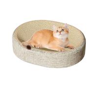 Teksome Griffoir pour chat | Griffoir pour chat intérieur, carton tissé sisal pour meubles chatons, lit, salon, chambre à coucher, sol, coin fenêtre, camping en plein air