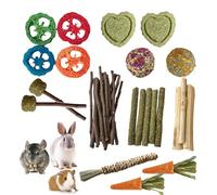 Teksome Hamster Wood Chew Toy, Hamster Chew Toys | Le Bois traite Le Jouet de Dentition des Petits Animaux - Bidées de Maille en Toute sécurité résistantes pour Les Petits Animaux