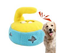 Teksome Jouets de Stimulation Mentale pour Chien,Jouets de Stimulation Cérébrale pour Chien - Puzzles pour chiots, jouets interactifs en forme de rondelle de curling pour chien - Jouet en peluche pour