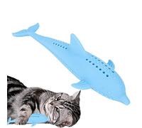 Teksome Jouets d'herbe à Chat pour Chats - Dentition pour Chaton en Forme Poisson - Jouets en Caoutchouc pour Chat d'intérieur, favorise l'exercice Chaton