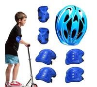 Teksome Kit de Protection Casque Genou et Coude,Protège-Poignets Genoux Coudes Casque Patinage | Équipement de Sécurité Sportive Protecteur pour Garçons et Filles
