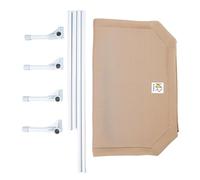 Teksome Lit pour chien avec cadre en métal, lit surélevé pour animal domestique avec cadre en acier revêtu de poudre, outil de couchage pour pique-nique, intérieur, extérieur, camping et entraînement
