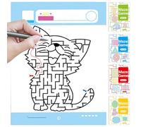 Teksome Livres de Jeux de Labyrinthes pour - Ensemble de Labyrinthes Progressifs | Jeu Éducatif en Papier Stimulant pour, Ados et Adultes