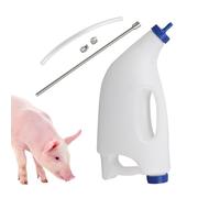 Teksome Mangeoire pour mollet | Drencher de liquide buccal œsophagien, 4 L à grande bouche avec tube, sonde d'alimentation de liquide œsophagien pour lait d'alimentation, eau, médicaments