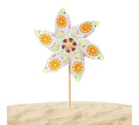 Teksome Moulin À Vent Jouet pour - Girouette Décorative Extérieur Artisanale - Kit de Montage Créatif avec Couleurs, Activité Manuelle, Décoration pour Jardin et Plage