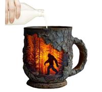 Teksome Mugs De Dîner | Gobelet Isotherme En Résine Pour Randonnée Plein Air Bois - Mug Polyvalent 400ml Pour Thé Chaud Boissons Froides Bière Lait