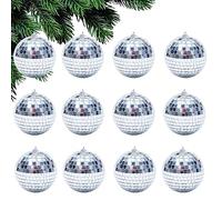 Teksome Ornements de Boules Disco, Décorations réfléchissantes pour Boule Disco, Belles tentures en Argent pour Disco, Noël ou Enterrement de Vie de Jeune Fille, Halloween