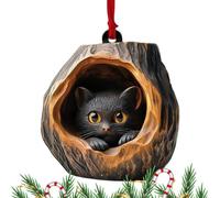 Teksome Ornements de Noël en forme d'animal - Ornements de Noël en acrylique 2D | Koala singe, chat, décoration d'intérieur, décoration de vacances, décorations