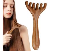 Teksome Peigne de massage pour cheveux - Peigne à cheveux - Masseur du cuir chevelu pour homme Meridian à dents larges pour le soin
