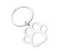 Teksome Pendentifs empreinte de chaton, breloque empreinte de patte de chien, Charme Porte-clés Chat Mignon Griffe de Chien Acier Inoxydable, Pendentifs à breloque imprimé patte, pendentif empreinte