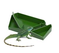 Teksome Plat d'alimentation des reptiles, plat de plats reptiles,Dispensateur alimentaire multifonctionnel de tortues - Bol de la pot-de-vin portable de petits animaux, fournitures d'alimentation pour