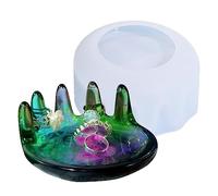 Teksome Plateau Bijoux Paume,Moule époxy en Forme Palmier pour Bricolage | Moule en résine pour Support Bague, moules en résine Silicone pour Porte-Bijoux à bricoler soi- ê e