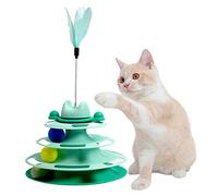 Teksome Plateau tournant pour Chat - Jouet Amusant avec Boules - Circuit Circulaire Amusant avec Boules Mobiles