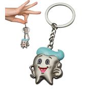 Teksome Porte-clés Dent,Porte-clés Dentiste | Porte-clés dentaire - Porte-clés de dent en alliage, porte-clés de dents, porte-clés pour cadeau de dentiste, pendentif de sac à main