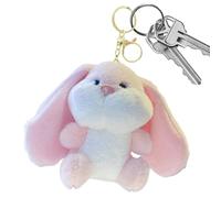 Teksome Porte-clés lapin, porte-clés lapin en peluche, Porte-clés mignon, Porte-clés en forme de lapin pour sac à monnaie, portefeuille, mignon, sac à main de voiture, en peluche, pour, filles et