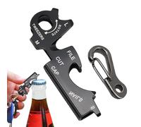 Teksome Porte-clés multi-outils,Porte-clés multi-outils - Petit tournevis porte-clés en acier inoxydable 8 en 1,Outil multifonction portable, fournitures d'extérieur antirouille pour les voyages en