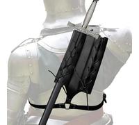 Teksome Porte-épées arrière | Étui pour épées en Cuir PU Back,Double Sangle de Fourreau, Ceinture arrière d'épaule, Couverture de Fourreau, Accessoire de Cosplay [video game]