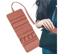 Teksome Rouleau de rangement de bijoux | Rouleau de rangement portable de grande capacité - Solution d'organisation pour boucles d'oreilles, bracelets et bagues pour dortoir universitaire, sortie