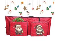 Teksome Sac de rangement pour arbre - Organiseur anti-poussière avec 2 poches , organiseur de rangement pour fournitures de vacances, couronne, pour linge, garage, salon, appartement, voyage