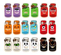 Teksome Sacs À Friandises Halloween,Sachets de Bonbons Halloween avec Étiquettes Bocaux | Projets de Bricolage Pochette à Collations Pratiques pour Sucettes, Gelée, Chocolat et Petits Jouets