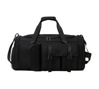 Teksome Sacs de week-end pour femme | Grand sac de transport imperméable, sac à dos de bagage avec séparation sèche et humide pour cordes à sauter, bandes, baskets, serviettes, gants d'intérieur, Noir