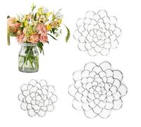 Teksome Support de Composition Florale, Support de Fleurs pour Vase - Fixateur de Grille de Fleurs en Acier Inoxydable, 3 pièces, Anneau d'insertion Florale - Outils de Composition Florale pour Le