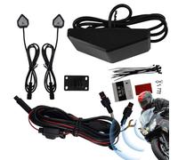 Teksome Système de des Angles Morts, système de détection des Angles Morts | Avertissement d'angles Morts de Moto LED 65,62 Pieds - Alerte visuelle du conducteur, kit de détection de Radar pour Moto