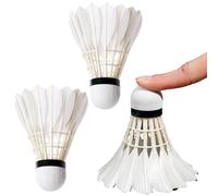 Teksome Volant de Badminton, Ensemble de balles de Badminton,Volant de Balle d'entraînement en Plumes 3 pièces | Volants de Badminton en Plumes de Canard, équipements d'entraînement de Badminton très