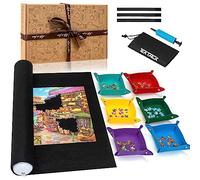 Tektalk Design de grande capacité, tapis de puzzle enroulable dans une boîte d'emballage délicate avec 6 plateaux de tri en feutre et pompe à main, pour économiser et ranger pour 2000, 1500, 1000, 500