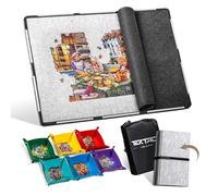 Tektalk Planche à puzzle pliable de 2 000 pièces, tapis de puzzle en feutre avec surface antidérapante et 6 plateaux de tri colorés, économiseur de rangement portable pour puzzle