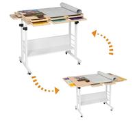 Tektalk Planche de Puzzle Pliable 2000/1500/1000 pièces avec Hauteur réglable, Table de Puzzle avec Couvercle et 8 Plateaux de tri/tiroirs, chevalet Puzzle avec Pieds, fermé avec 4 roulettes